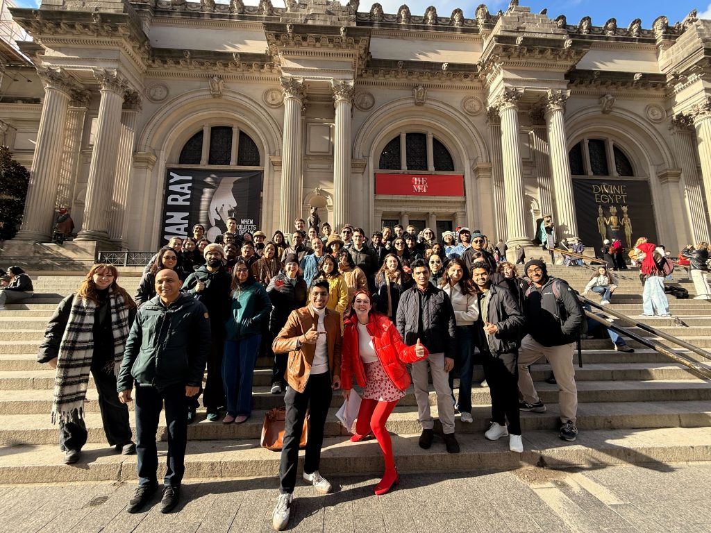 Photo of Steph's community all in front of Met
